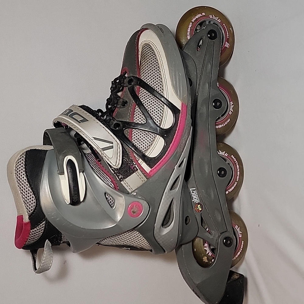 DC Women's Athletic Inline Skates - Gray and Pink - Picture 2 of 3